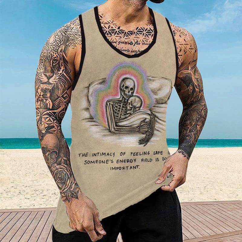 Men's Casual Printed Muscle Fit Tank 08681898YY-DESTINY