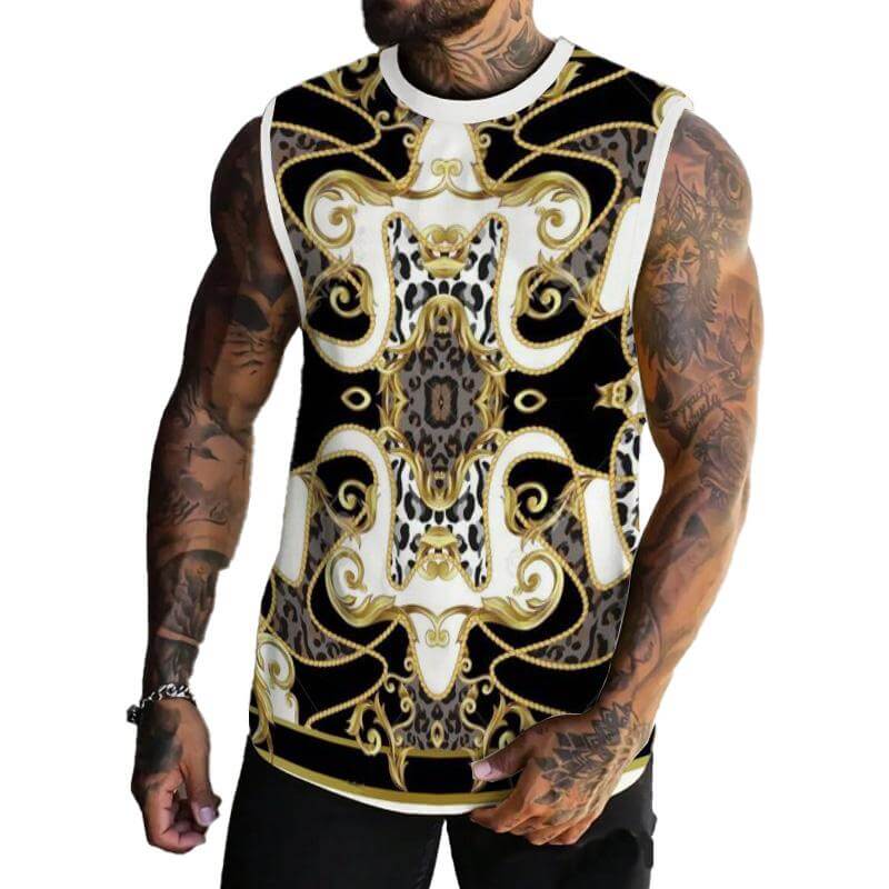MEN'S BASIC PRINTED ROUND NECK VEST 29012251YM-DESTINY