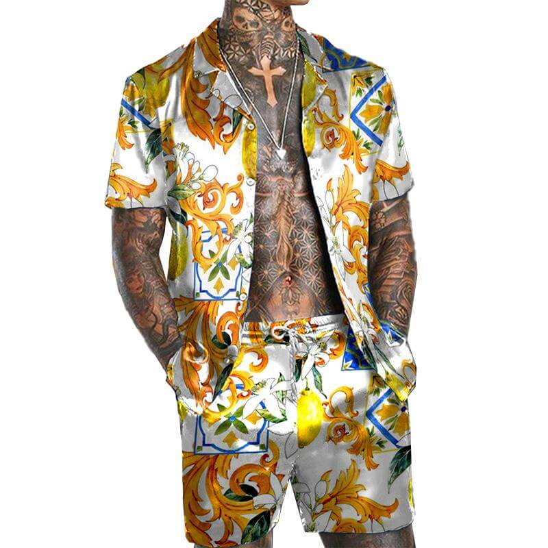 Men's Short Sleeve Shirt Beach Suit 05480525YM-DESTINY