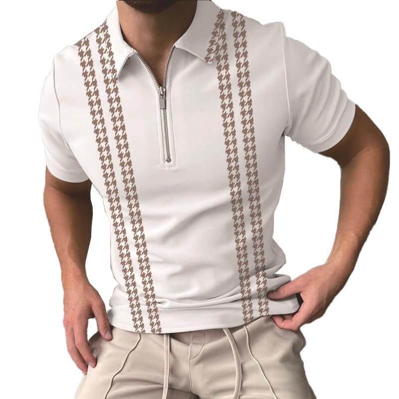 Men's Color Block Short Sleeve Polo Shirt 79501656YM-DESTINY