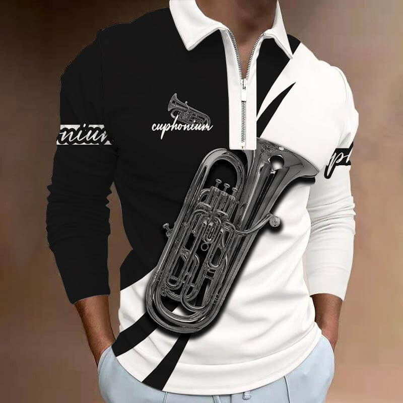 Men's Musical Instruments Printed POLO Shirt 35322137L-DESTINY