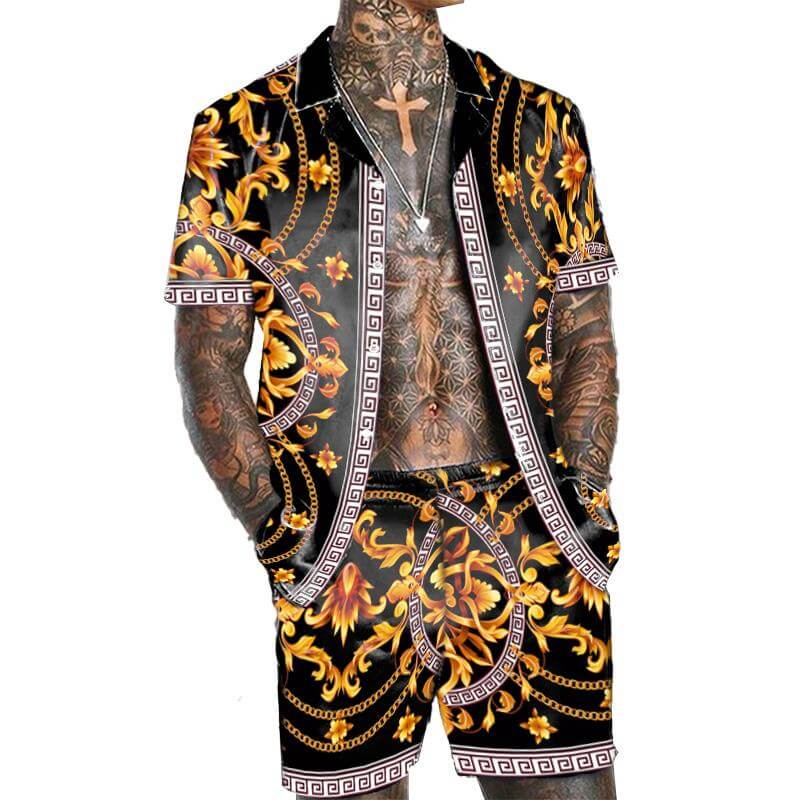 MEN'S SHORT SLEEVE SHIRT BEACH SUIT 50141773YM-DESTINY