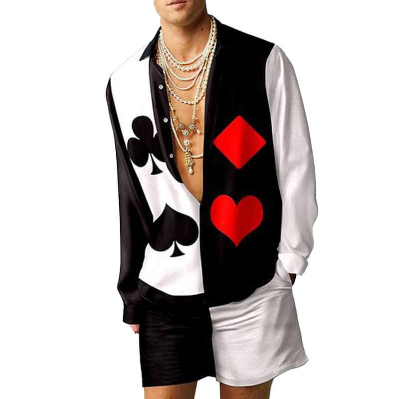 MEN'S SHIRT SHORTS SUIT 83066544YM-DESTINY