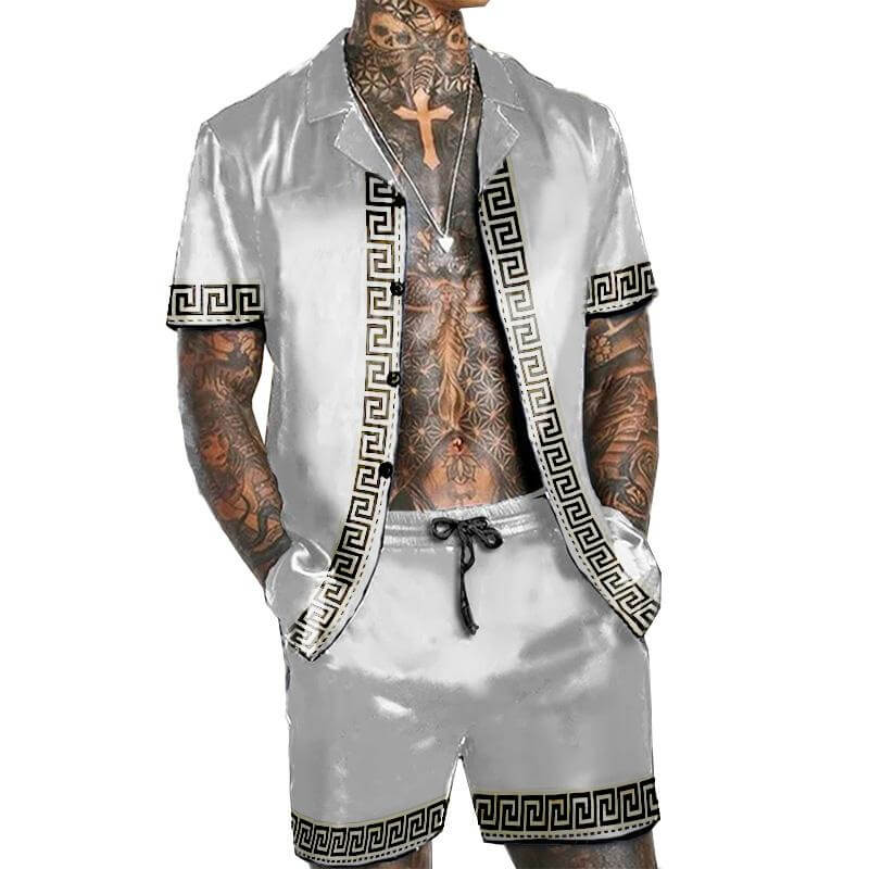 MEN'S SHORT SLEEVE SHIRT BEACH SUIT 47424683YM-DESTINY