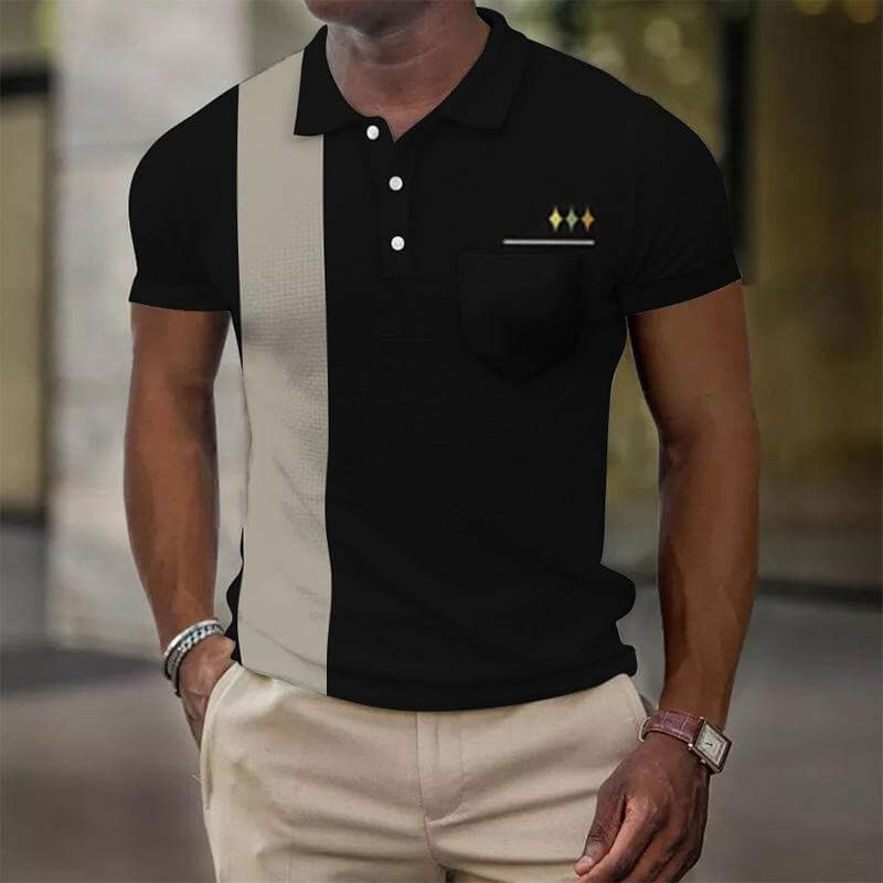 Men's Casual Short Sleeve Polo Shirt 34741199YM-DESTINY