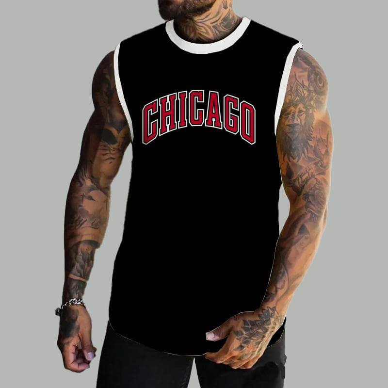 MEN'S BASIC PRINTED ROUND NECK VEST 77240798YM-DESTINY