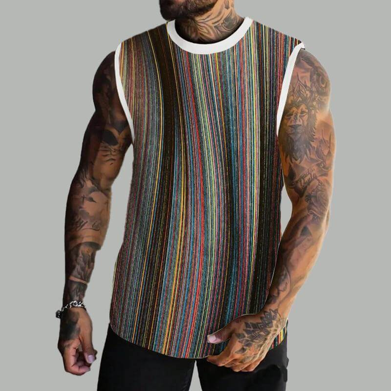 MEN'S BASIC PRINTED ROUND NECK VEST 72972159YM-DESTINY