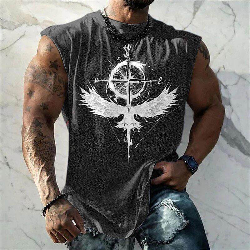 Men's 3D Printed Crew Neck Tank Top 76274222YY-DESTINY