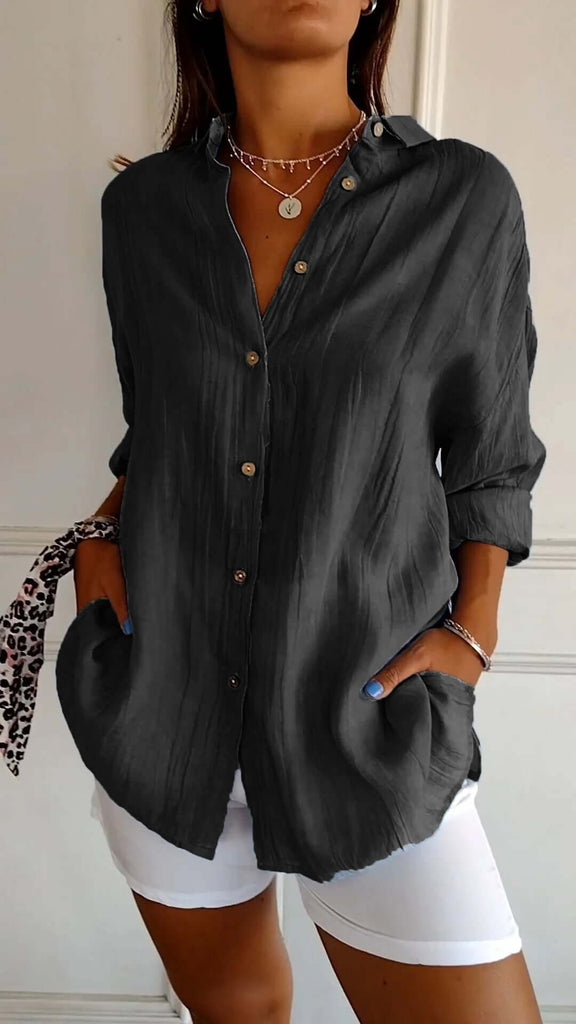 Xaelle | Elegant Shirt with pleated hairstyle-DESTINY