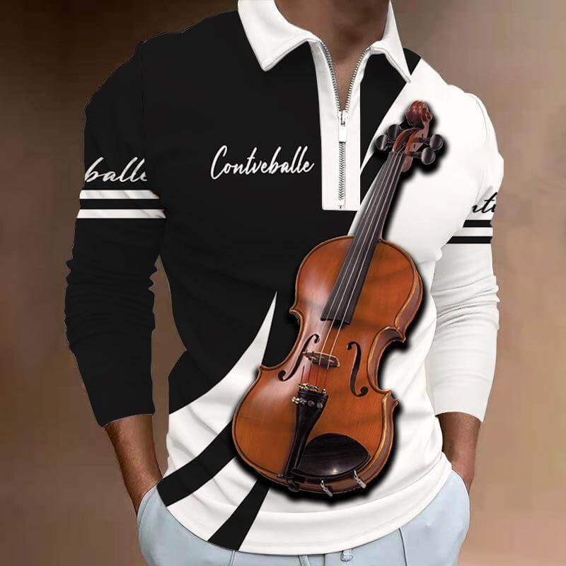 Men's Musical Instruments Printed POLO Shirt 35322137L-DESTINY