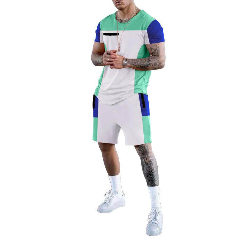 Men's Stitching Color Contrast Sports Suit 51108111L-DESTINY