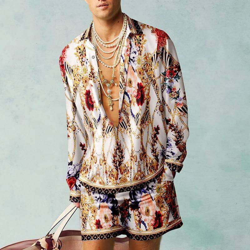 Men's Shirt Shorts Suit 58026618YM-DESTINY