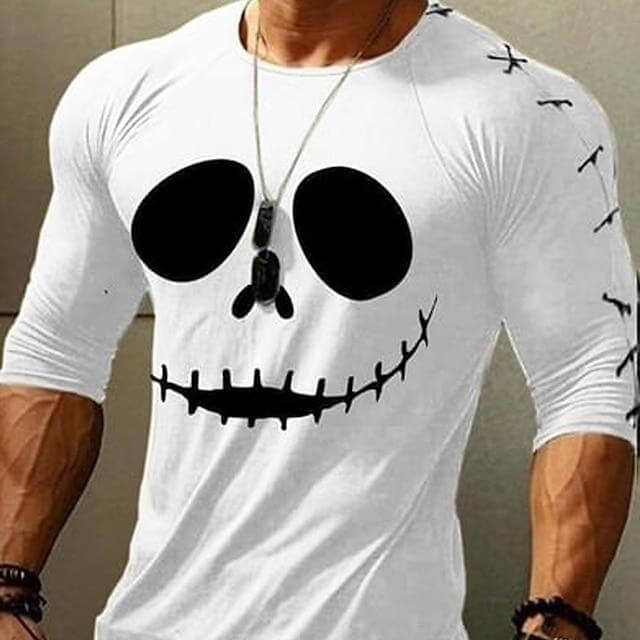 Men's Smiley Print Long Sleeve T-Shirt 75919422L-DESTINY