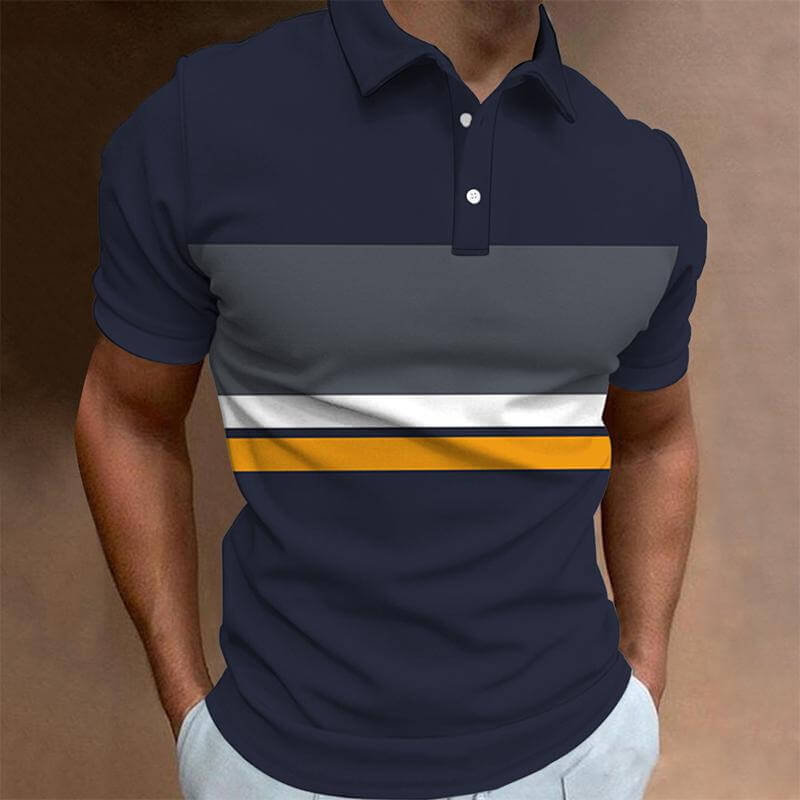 Men's New Short-sleeved POLO Shirt 13010132YM-DESTINY