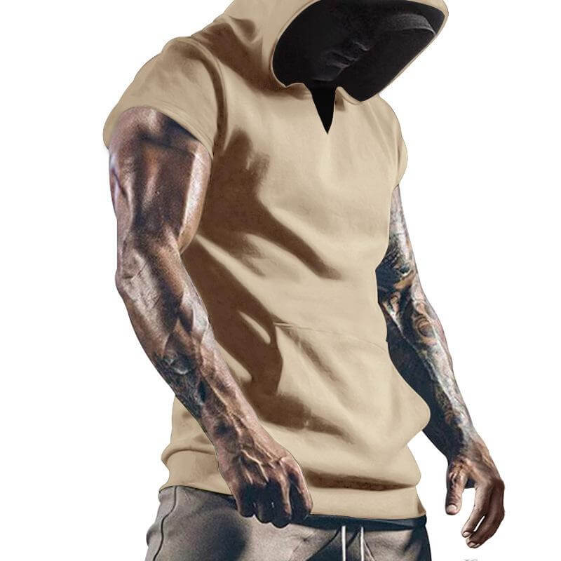 Men's Loose Casual Hoodie Sports Short Sleeve T-Shirt 01323485YM-DESTINY