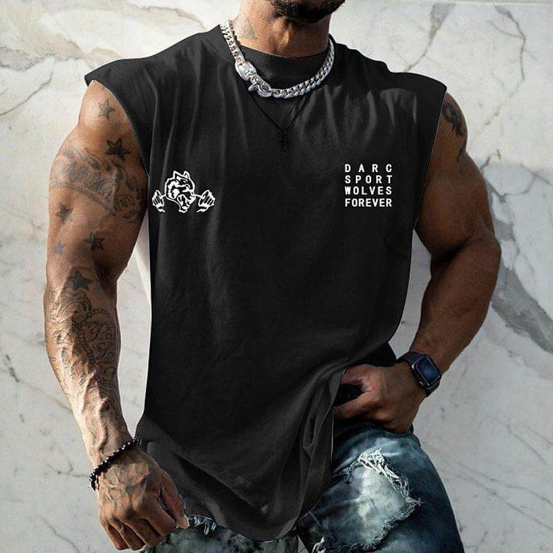 Men's 3D Printed Crew Neck Tank Top 76274222YY-DESTINY