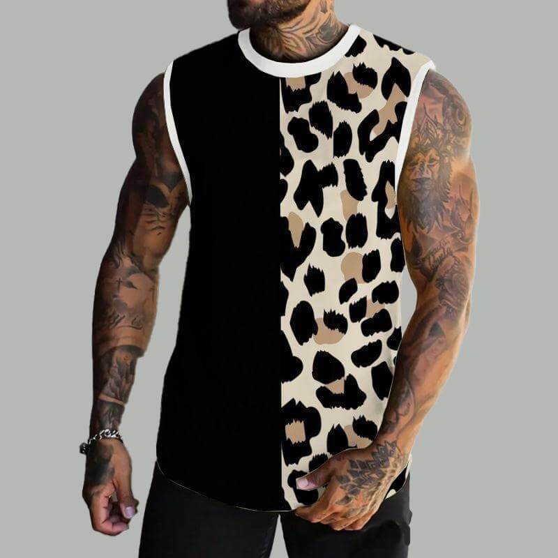 MEN'S BASIC PRINTED ROUND NECK VEST 80222410YM-DESTINY