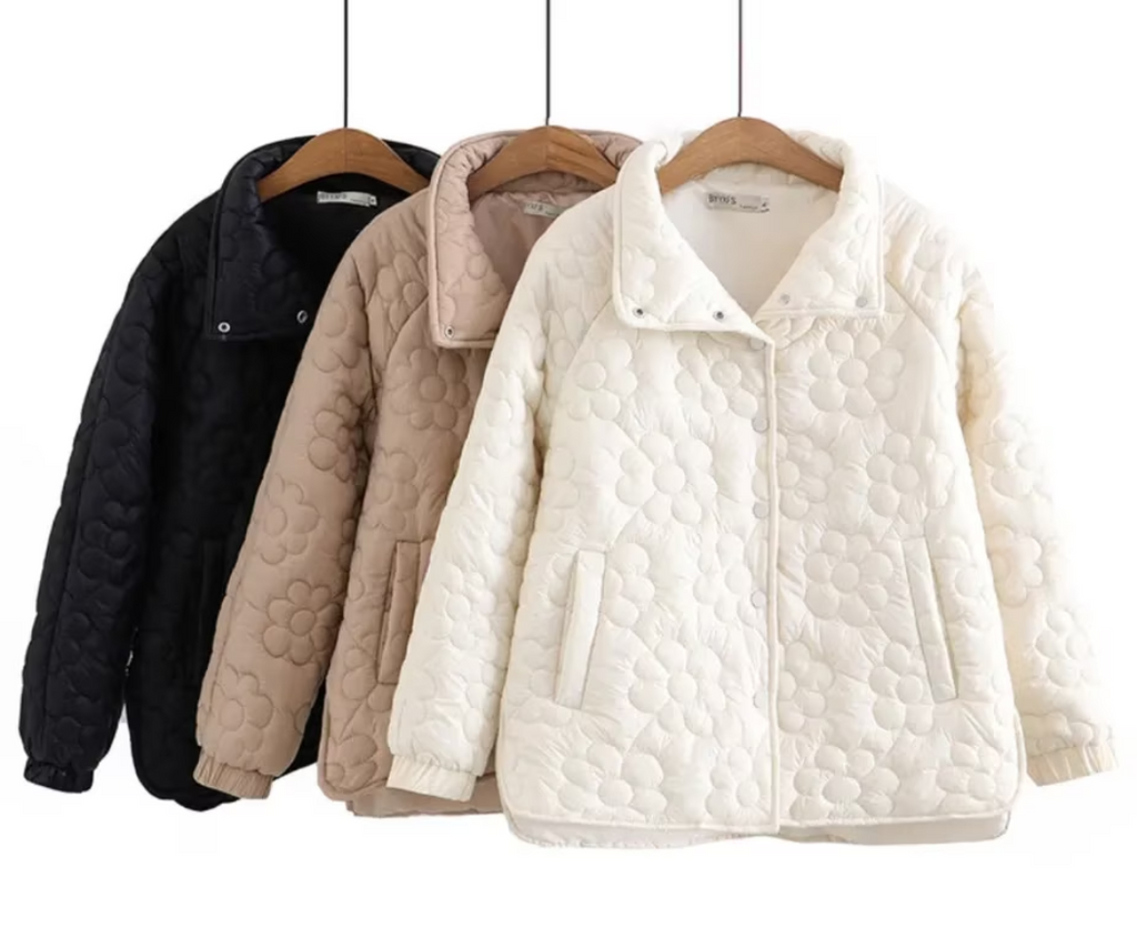 Pleasantly warm padded jacket, elegant-DESTINY