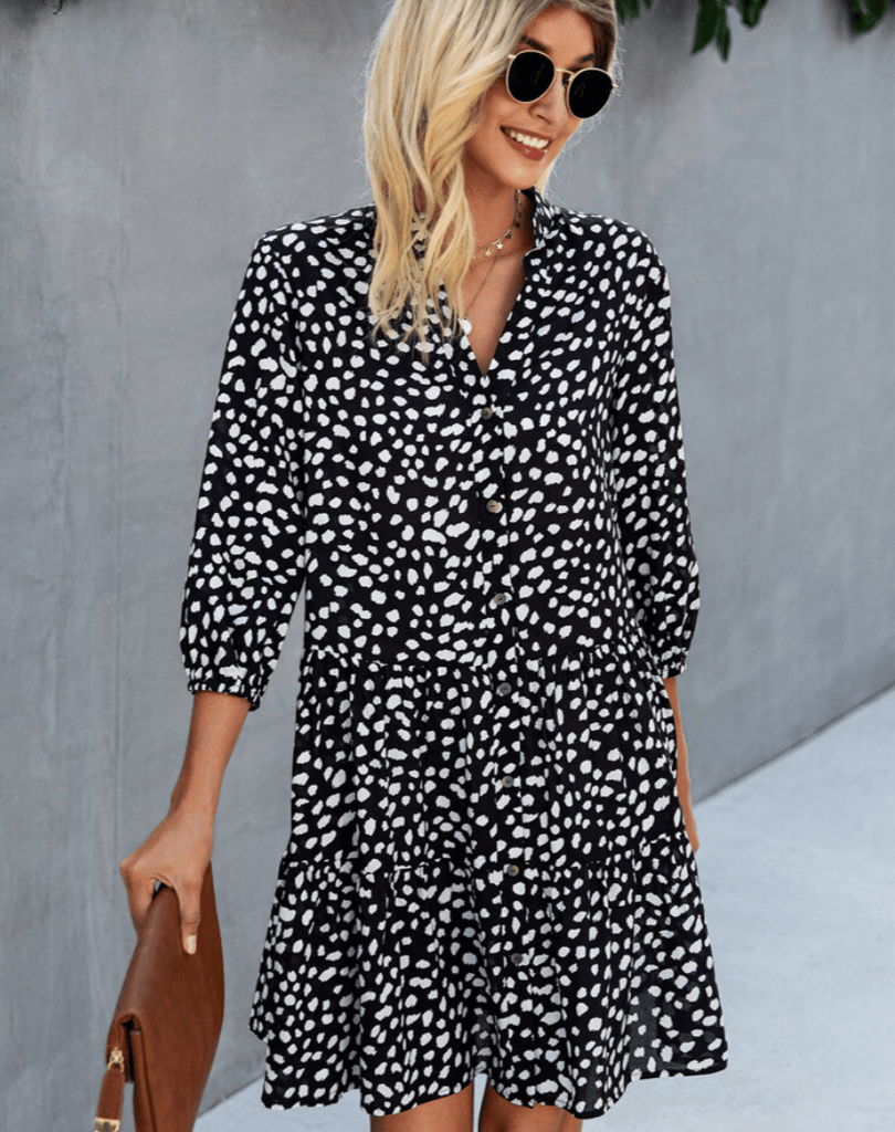 Lorelei© - Casual summer dress with button closure-DESTINY