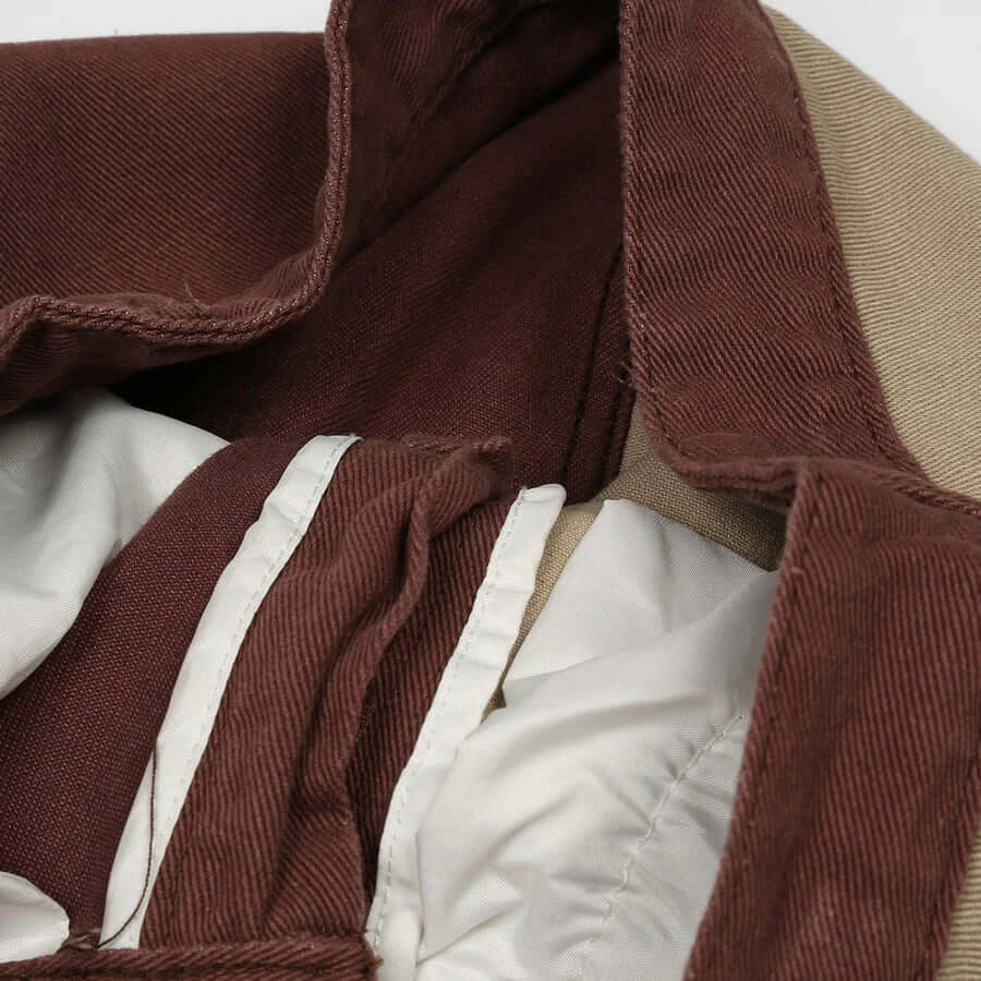 Kenton - Two-coloured trousers with straight cut and panels-DESTINY