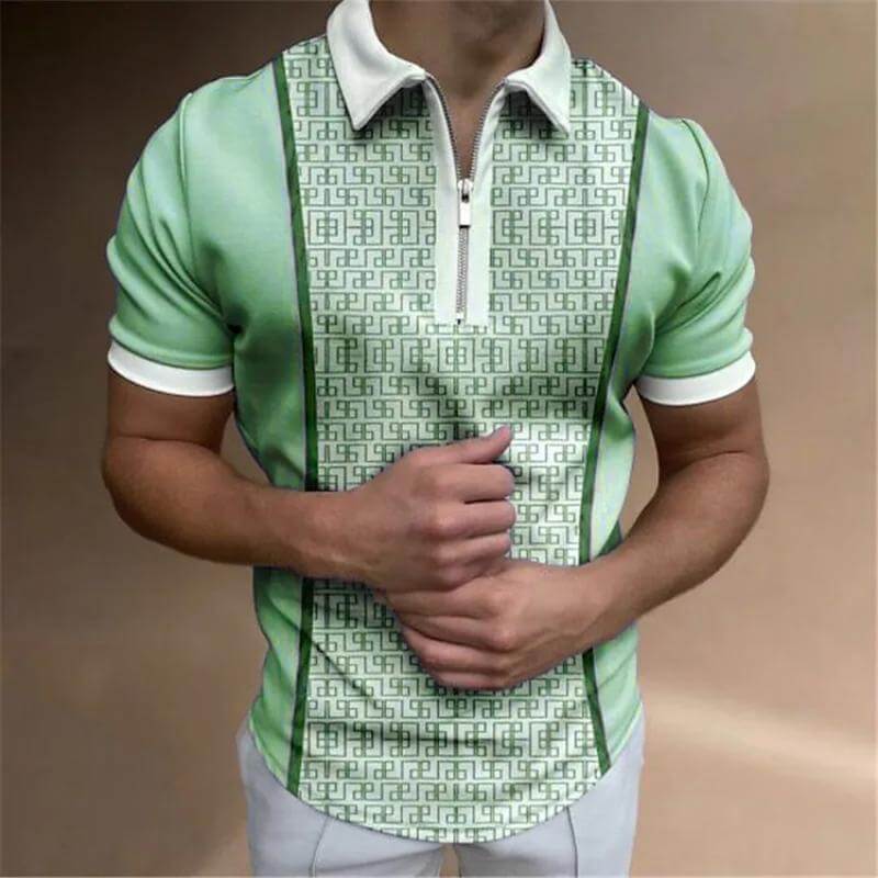 Men's Casual Printed Polo Shirt 52636738L-DESTINY
