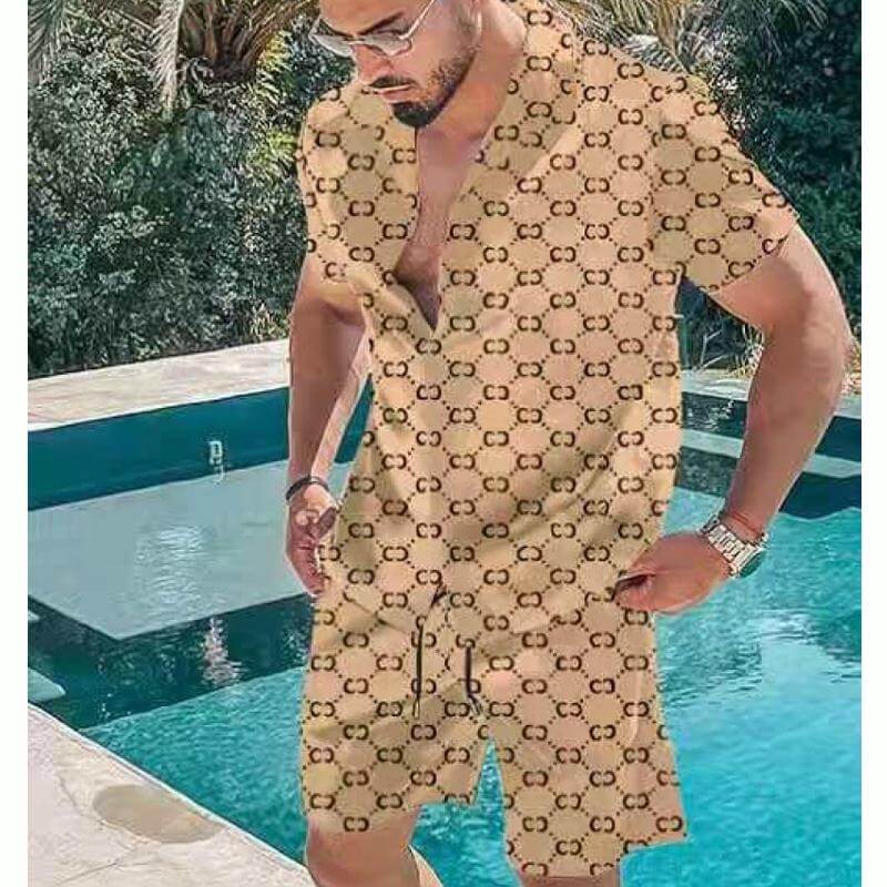 Quick-dry Printed Shirt Set 83392684L-DESTINY