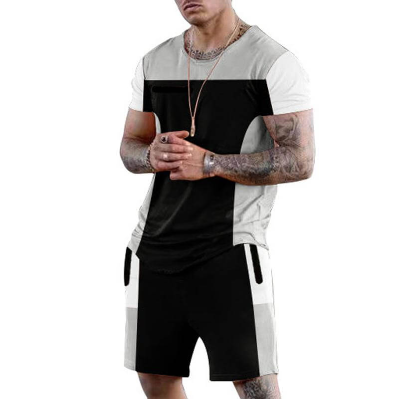 Men's Stitching Color Contrast Sports Suit 51108111L-DESTINY