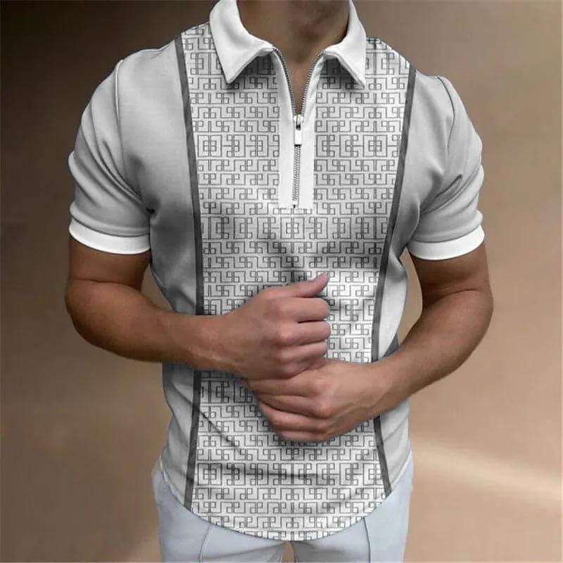 Men's Casual Printed Polo Shirt 52636738L-DESTINY