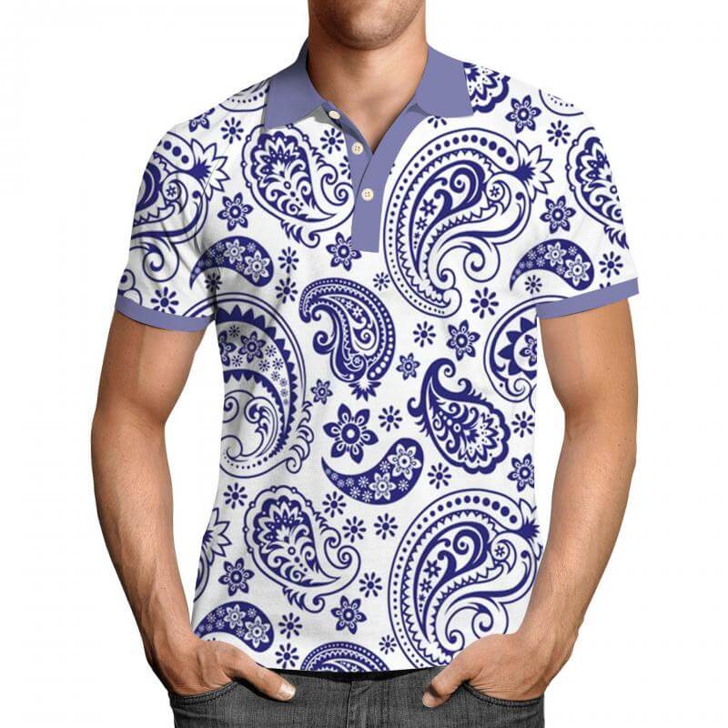 Men's Polo Shirt Printed Short Sleeve Lapel T-Shirt 52231131L-DESTINY