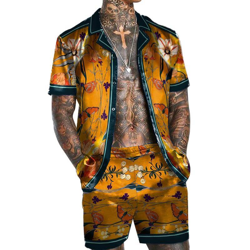 Men's Hawaiian Matching Set Summer Beach Two Piece Outfits 47794034L-DESTINY