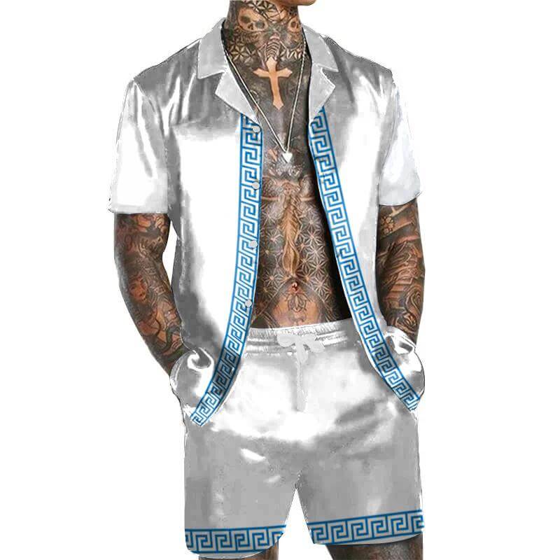 Men's Casual Short Sleeve Shirt Set 44838527L-DESTINY