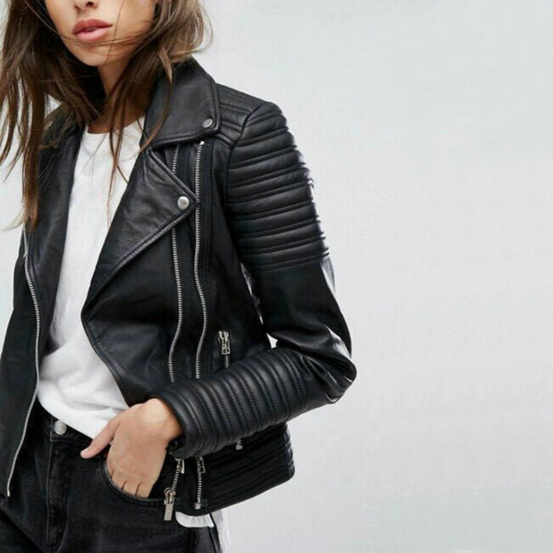Ladies stylish motor jacket - Perfect for chilly days-DESTINY