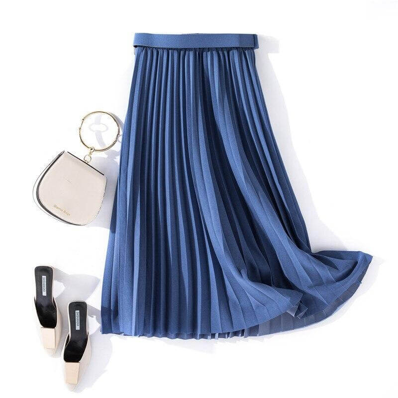 Pleated skirt with belt-DESTINY