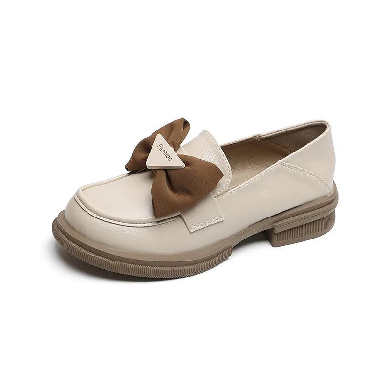 Elegant slip-on shoes with bow accent-DESTINY